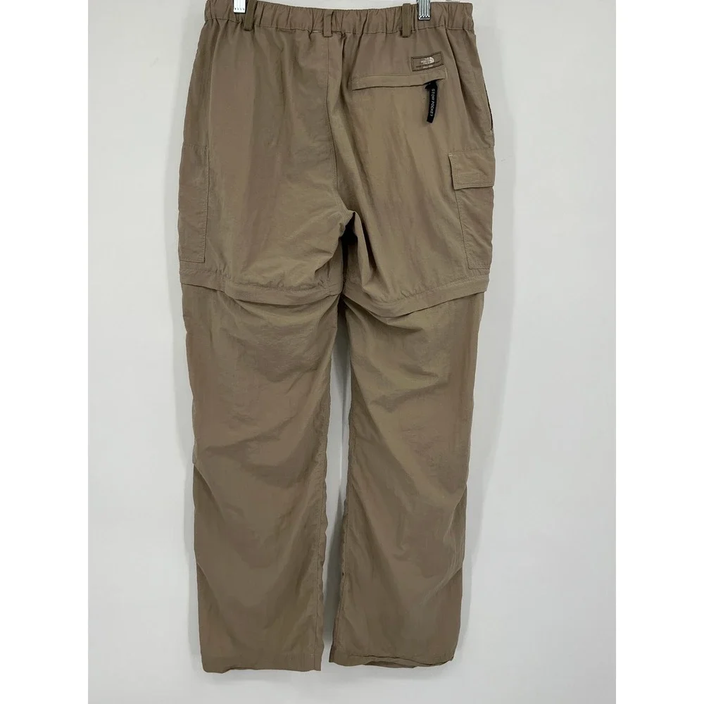 The North Face Womens Tan Convertible Zip Off Hiking‎ Cargo Pants Size L Regular